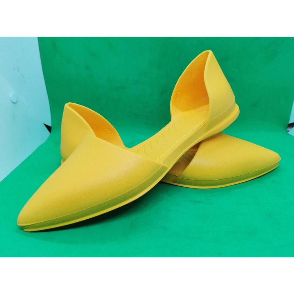 Native Shoes Audrey Bloom D'Orsay Flats, Groovy Yellow, Size 8